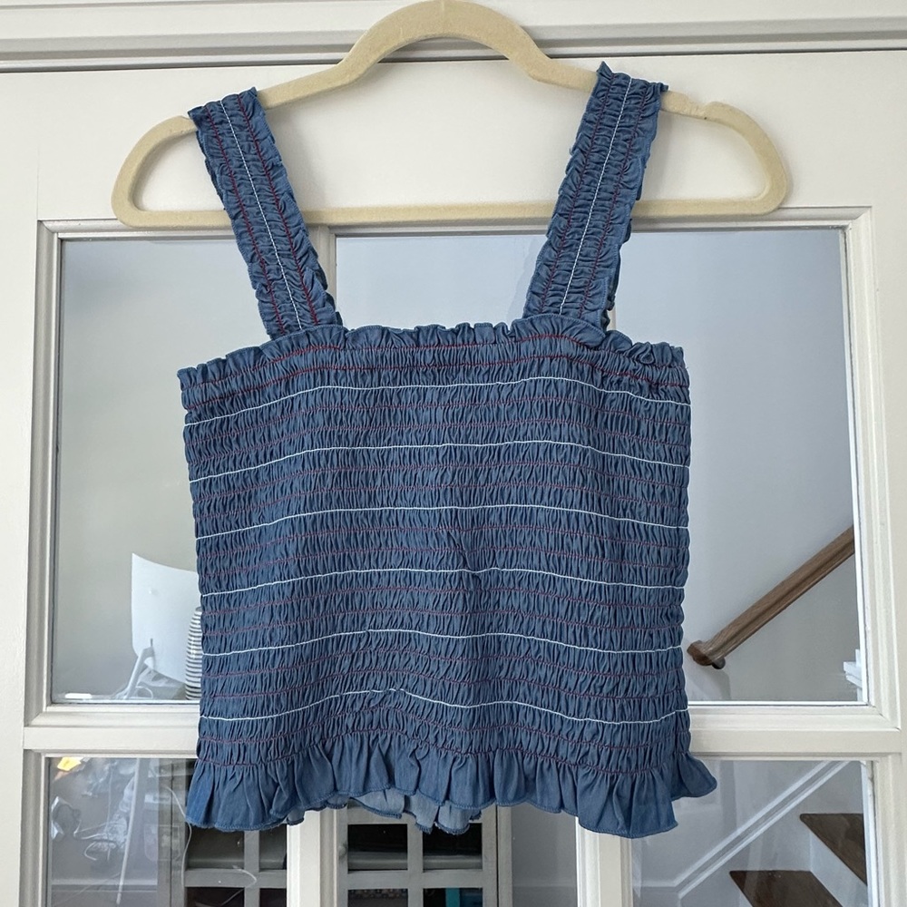 BCBGeneration blue and red striped tank top